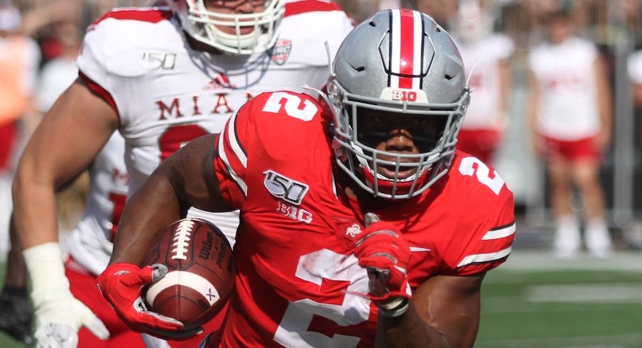 J.K. Dobbins eclipses 3,000 career rushing yards.