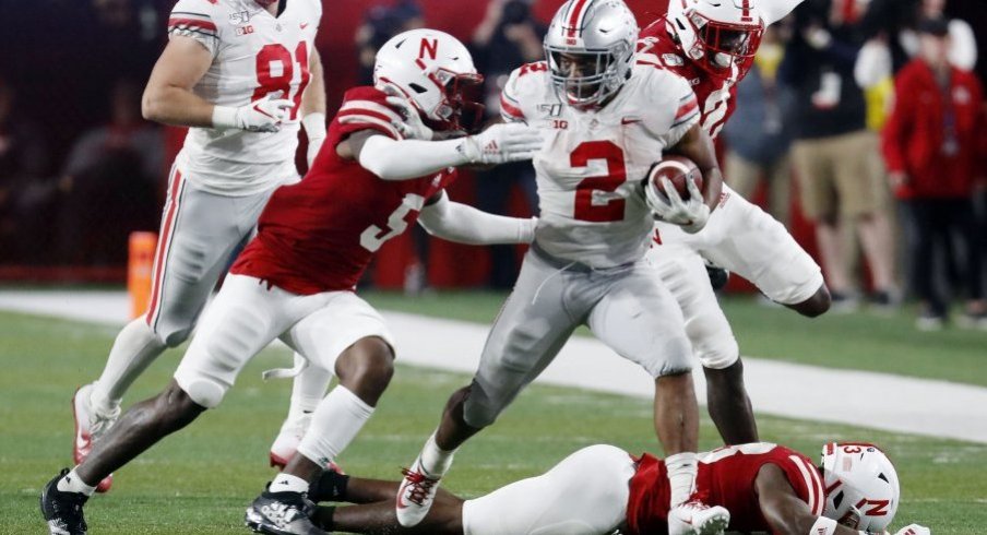 J.K. Dobbins hit Nebraska for 177 rushing yards on 7.4 per attempt. 