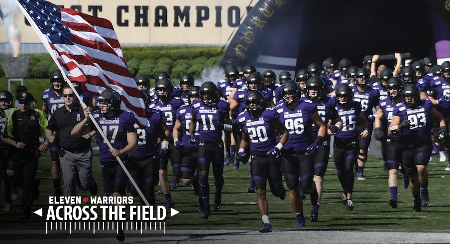 Northwestern takes the field.