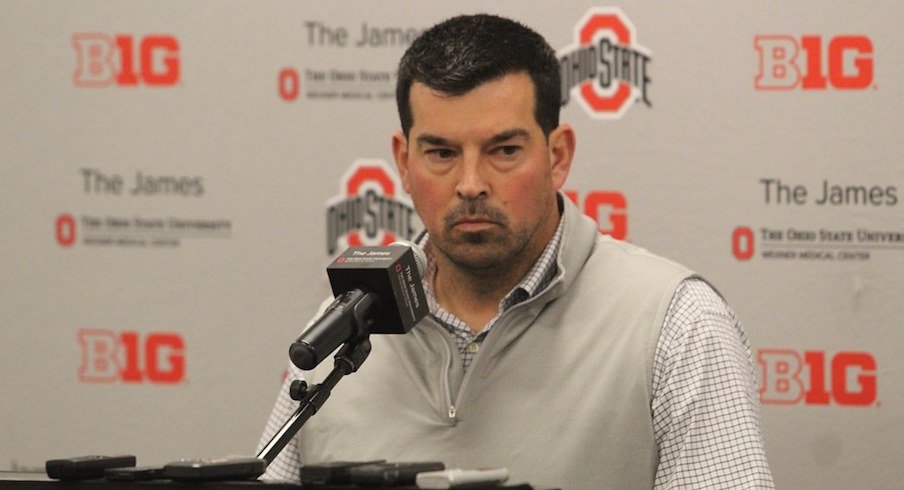 Ryan Day meets with the media