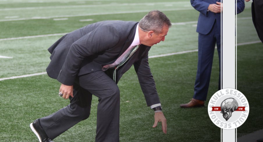 Urban Meyer is having the time of his life in today's skull session.