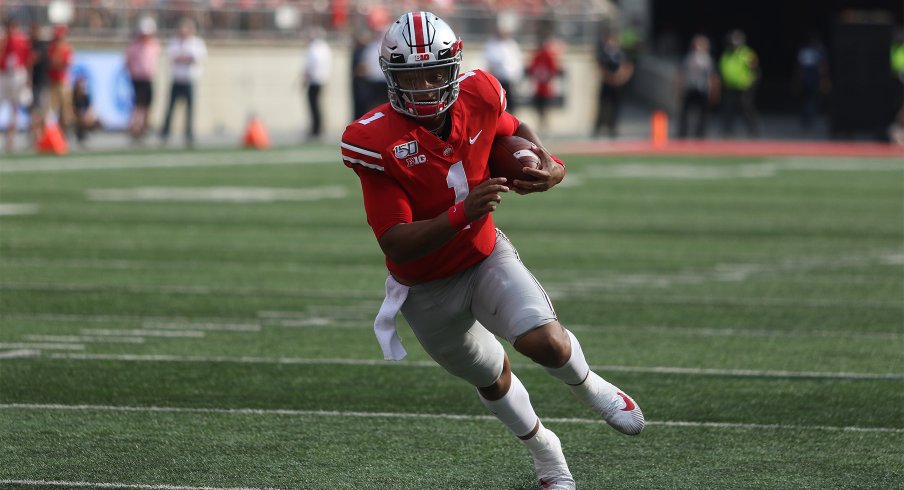 Ohio State quarterback Justin Fields