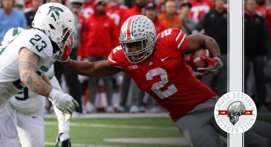 J.K. Dobbins is in today's skull session.