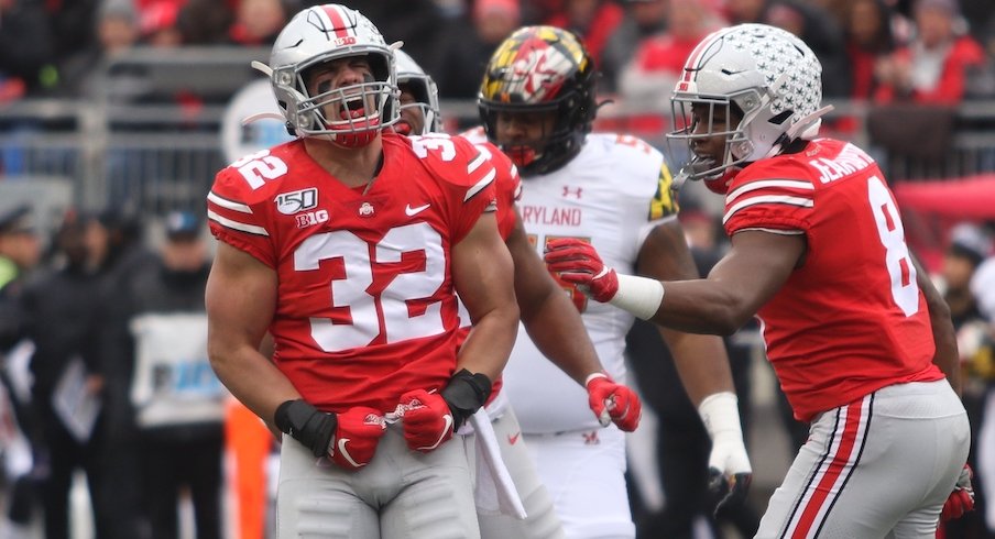 Tuf Borland celebrates after a tackle.