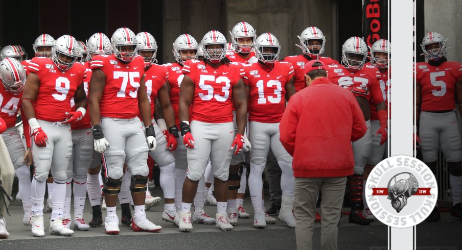 The Buckeyes are ready to take the field in today's skull session.
