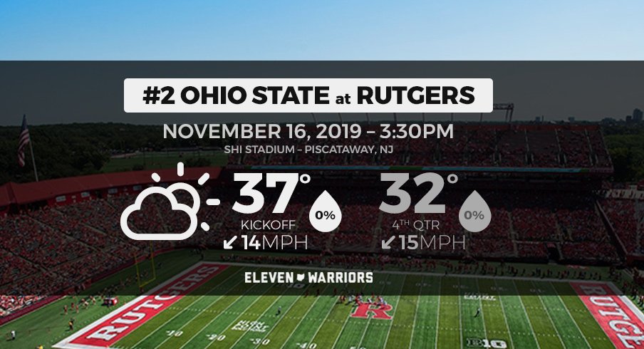 It will be cold and dry for Ohio State–Rutgers