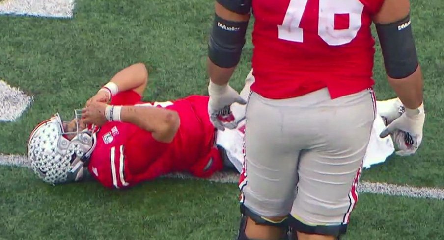 Justin Fields is down.