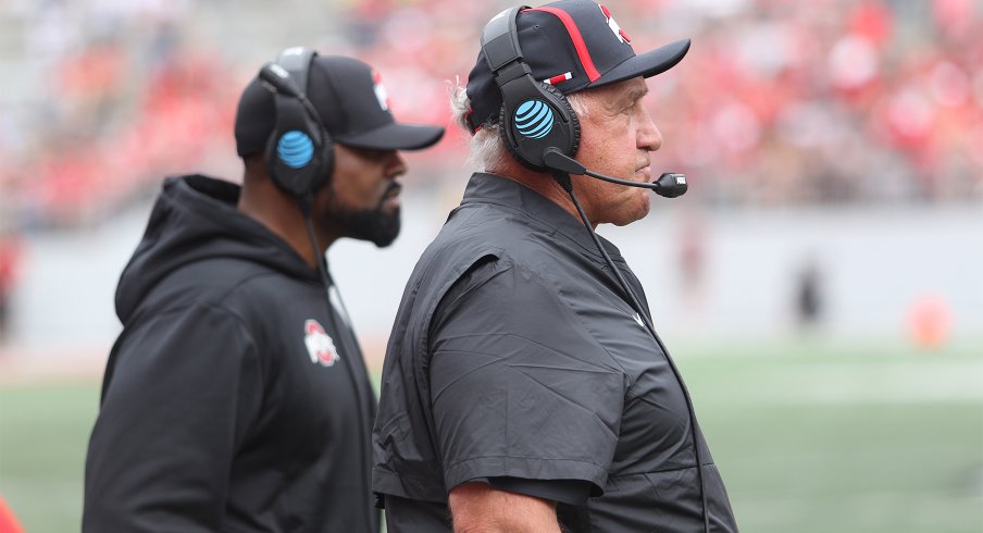 Ohio State coaches Al Washington (left) and Greg Mattison (right)