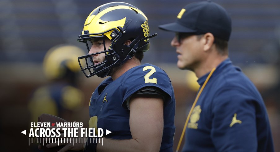 Shea Patterson and Jim Harbaugh