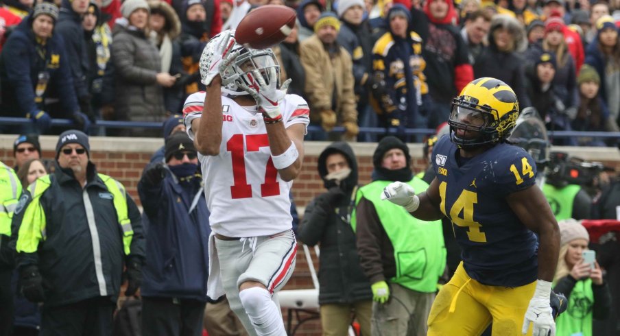 Chris Olave took the top off the Wolverine secondary thanks to the constant threat of J.K. Dobbins and the OSU running game.