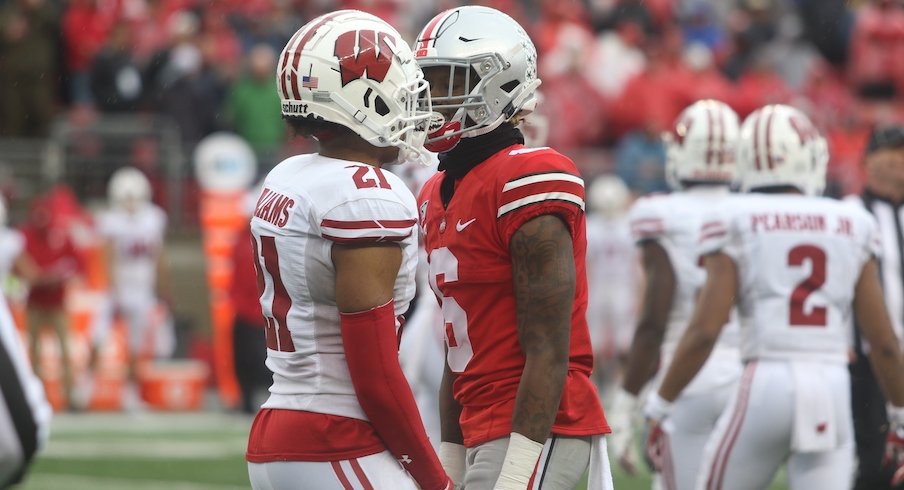 Wisconsin's Caesar Williams and Ohio State's Jameson Williams during the regular-season game.