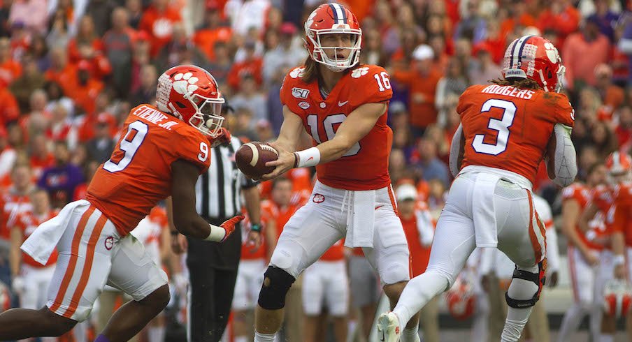 Trevor Lawrence and Travis Etienne