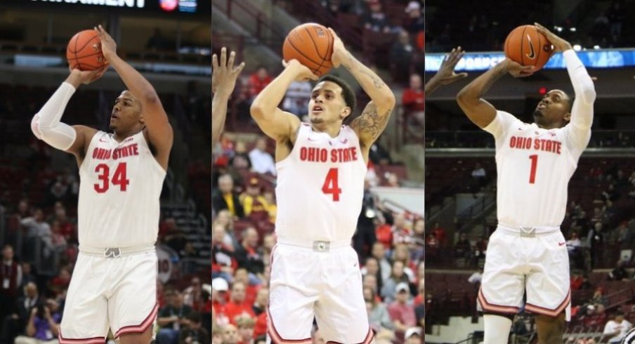 Kaleb Wesson, Duane Washington Jr. and Luther Muhammad leading Ohio State's three-point brigade.