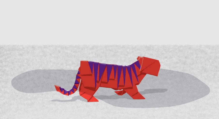 Brutus encounters a paper tiger in this week's game poster.