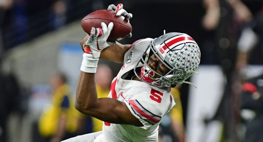 Garrett Wilson hauled in 30 receptions for 432 yards and five touchdowns as a true freshman for the Buckeyes.