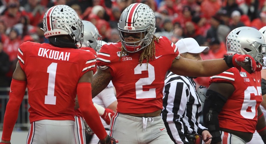 Jeff Okudah, Chase Young and Robert Landers