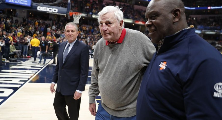 Bob Knight was honored by the Indiana Pacers on Saturday.