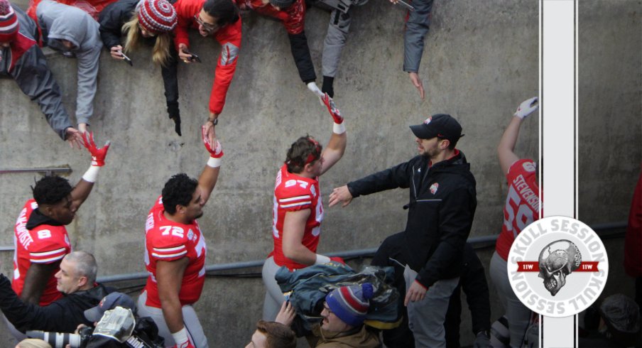 The Buckeyes are shaking hands in today's skull session.