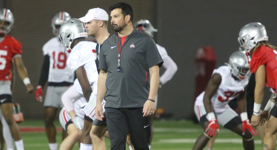 Ryan Day during Ohio State's spring practices.