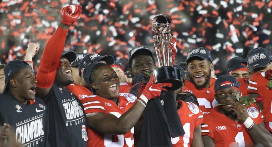Ohio State after winning the Rose Bowl