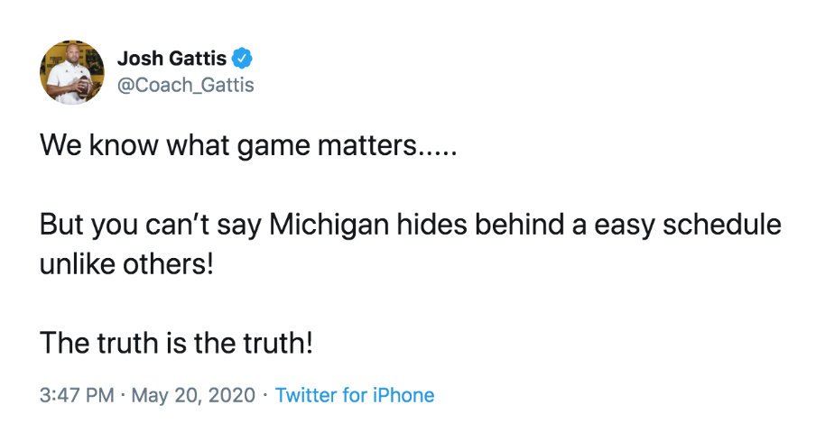 Josh Gattis is at it again.