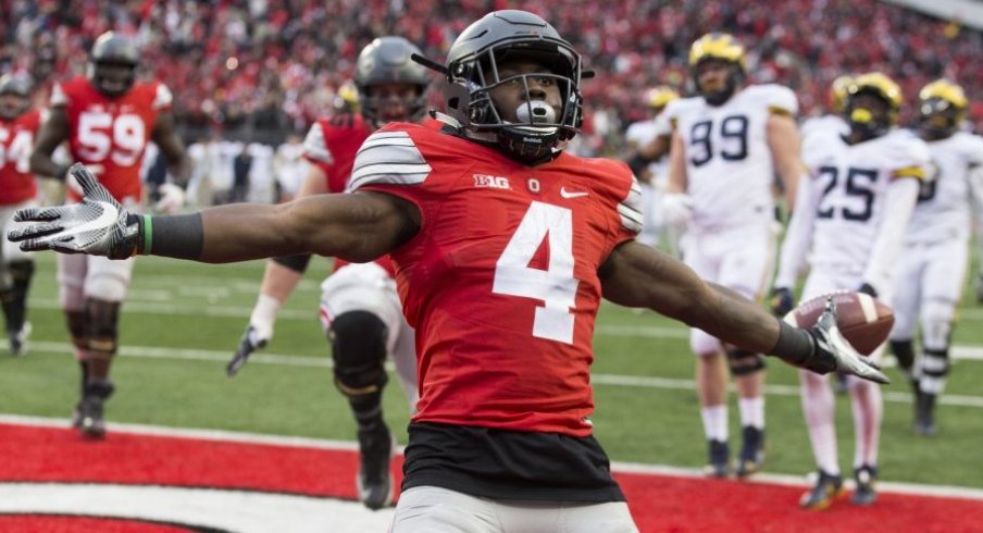 Curtis Samuel scores the game winner during the second overtime of Ohio State's 30-27 win over Michigan in 2016.