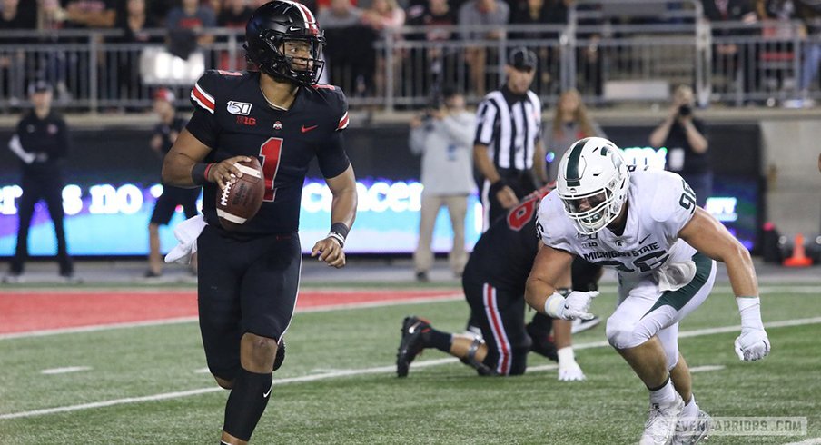 Ohio State quarterback Justin Fields