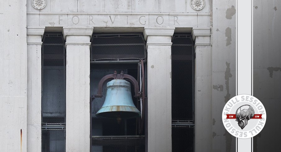 The victory bell hangs in today's skull session.