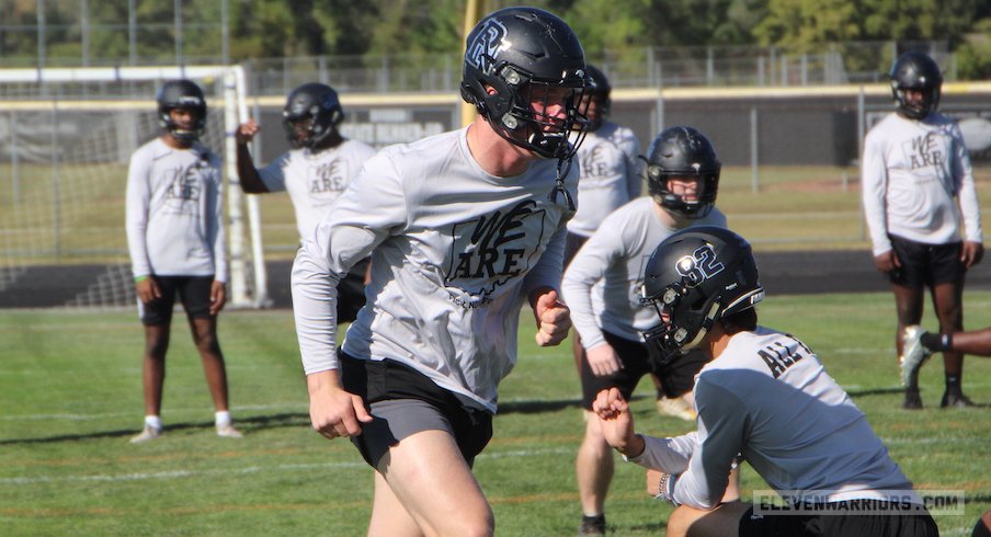 Jack Sawyer at Pickerington North football practice