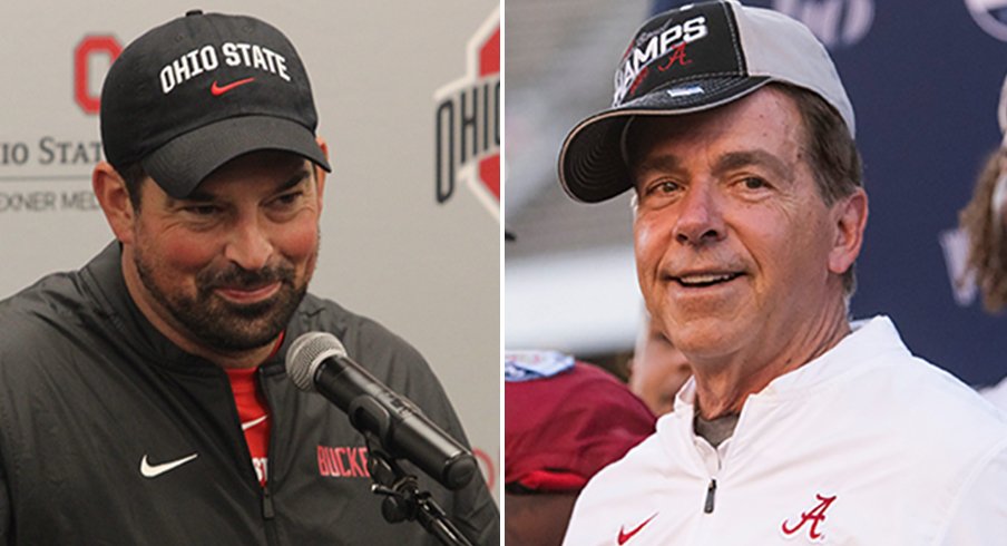 Ryan Day and Nick Saban are in a battle for the top spot in the 2021 recruiting rankings. 