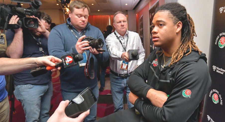 Former Ohio State defensive lineman Chase Young and the media