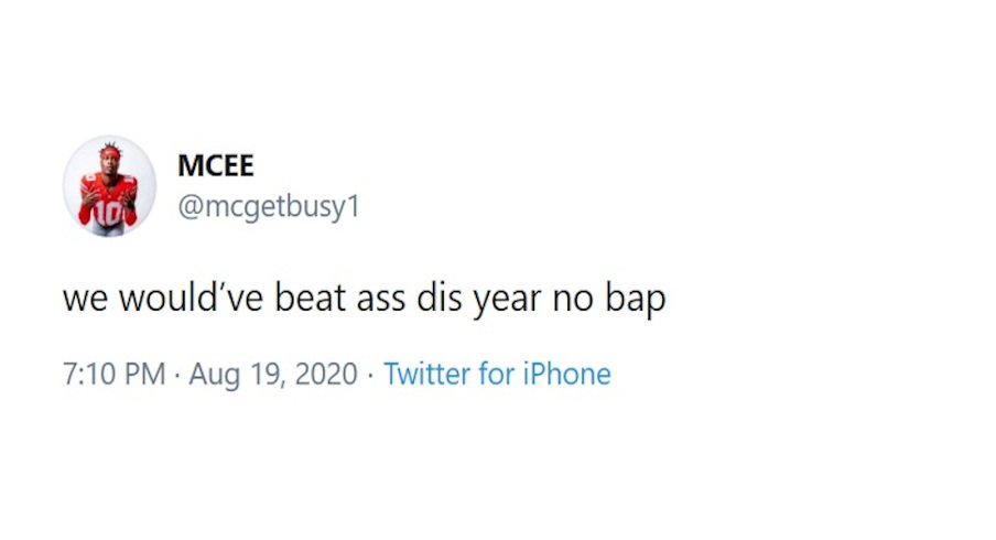 This Week In Twitter Mookie Cooper Thinks This Ohio State Team Could Have Been A Force To Be Reckoned With Damon Arnette Gets An Endorsement From Chad Johnson Justin Fields Starts A