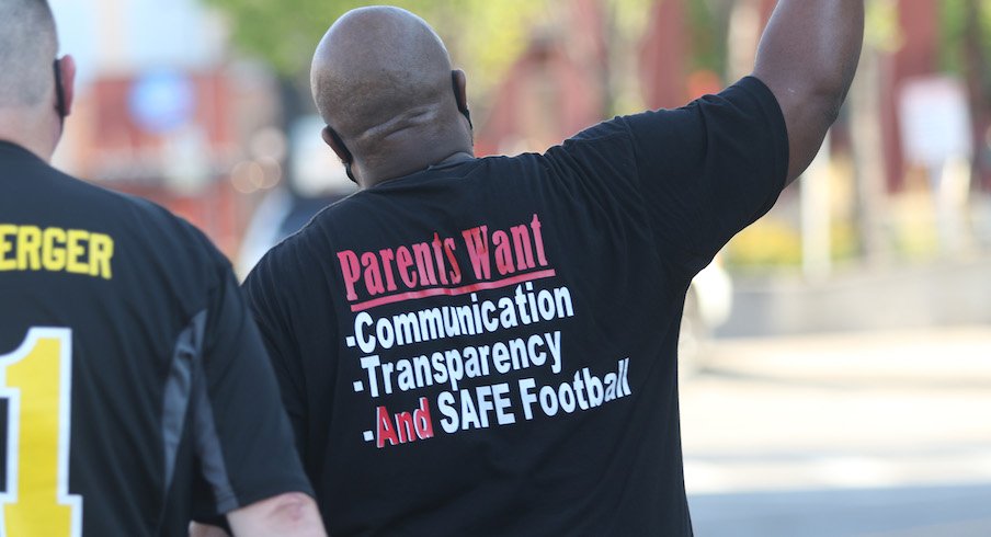 Randy Wade during Friday's protest