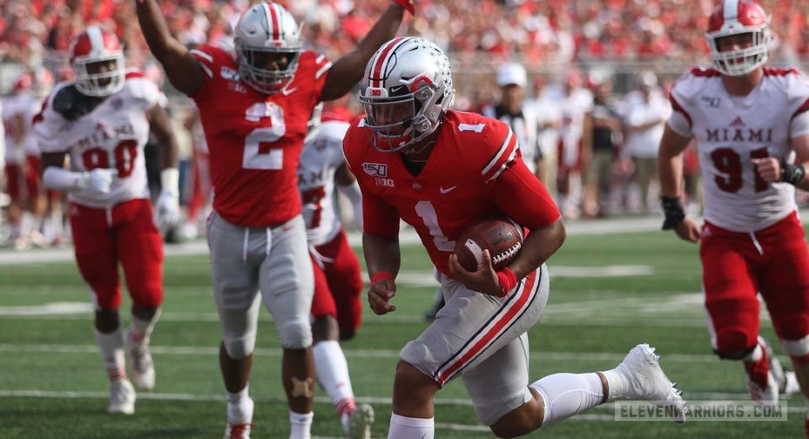 A moment of happiness created by Ohio-sourced football.