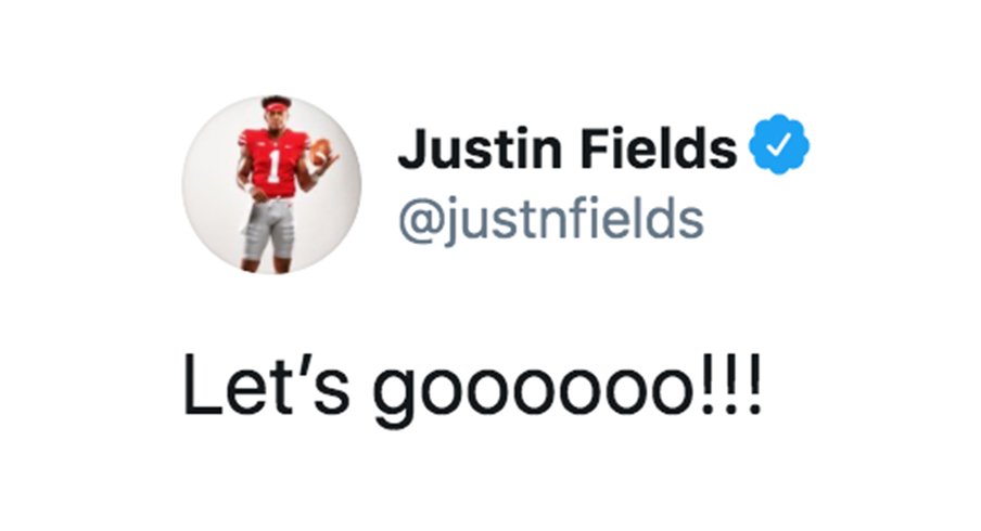 Justin Fields is ready to go