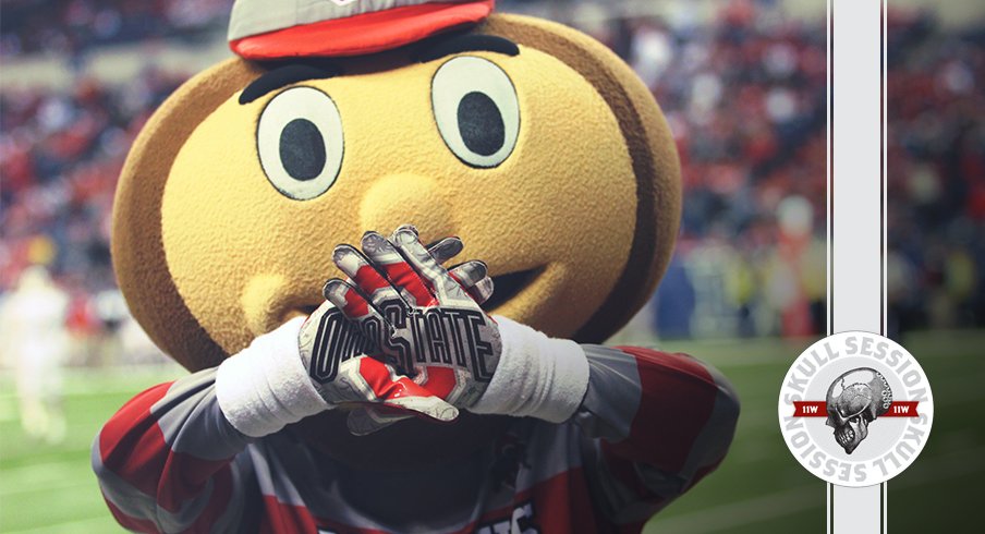 Brutus is showing his gloves in today's skull session.