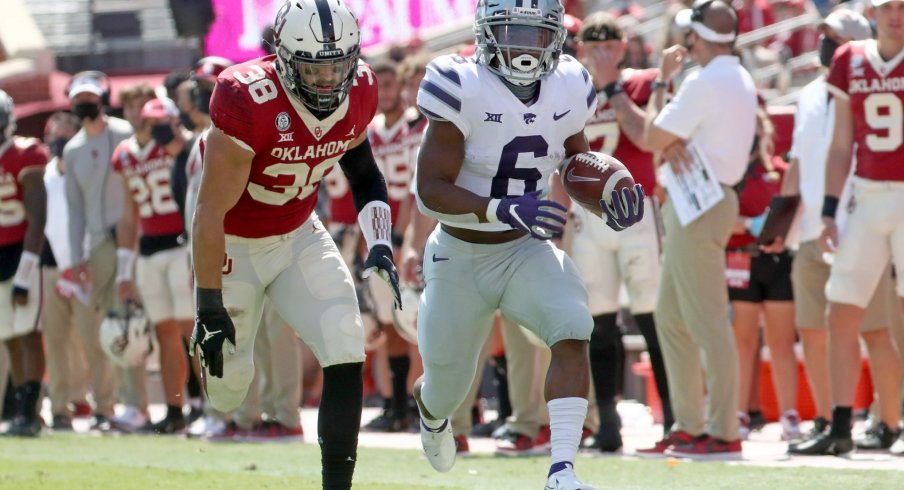 Kansas State freshman running back Keyon Mozee made one of the more unlikely plays of the weekend during the Wildcats' upset win in Norman.