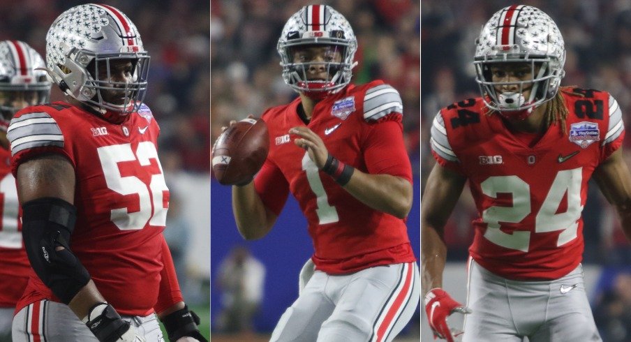 Wyatt Davis, Justin Fields and Shaun Wade