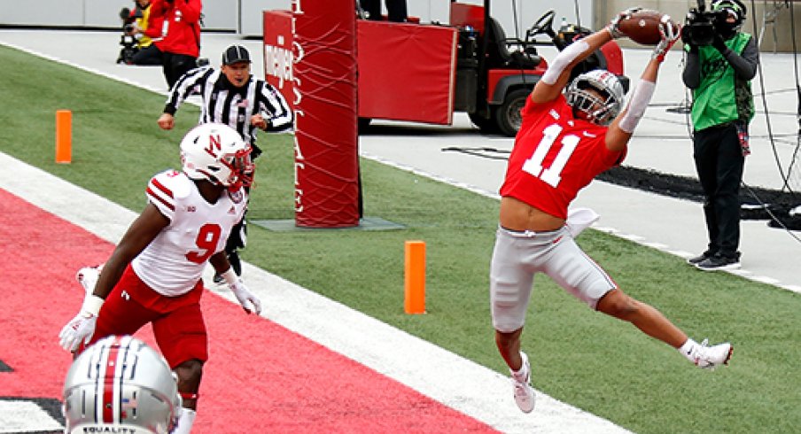 Jaxon Smith-Njigba with the catch of the year in Ohio State's first game