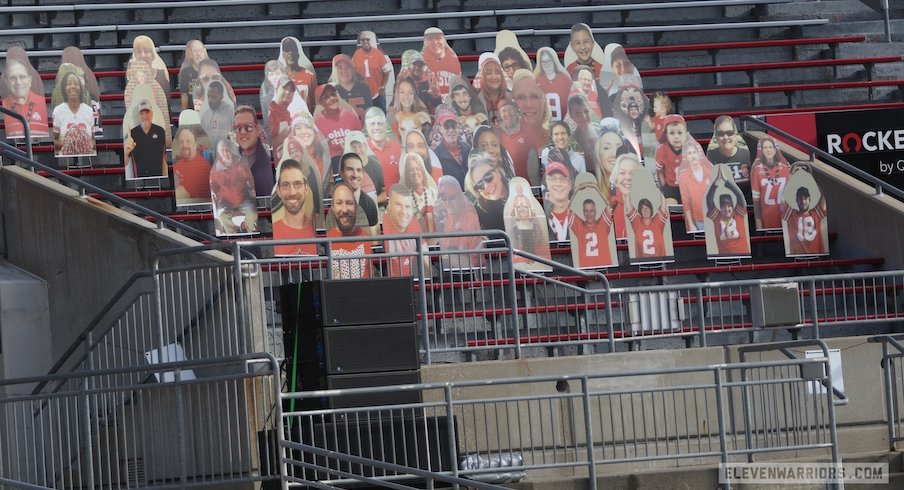 Fan cutouts at Ohio Stadium