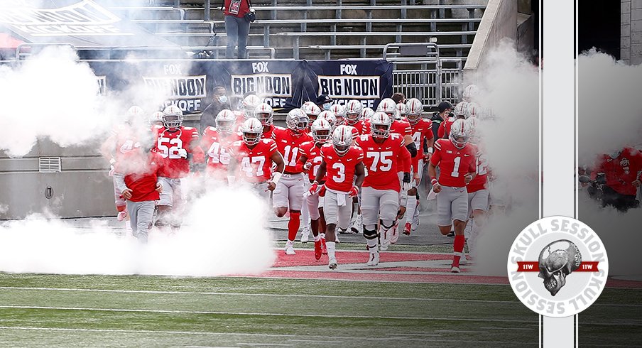 The Buckeyes took the field in today's skull session.