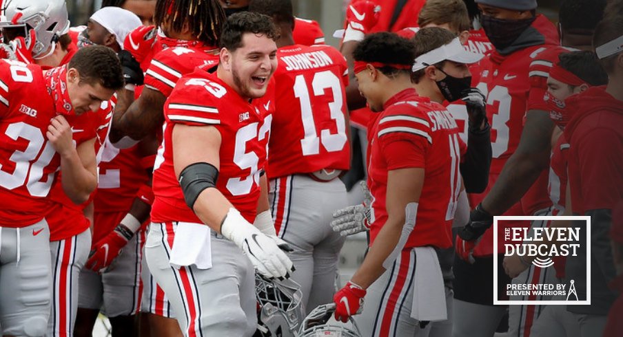 Ohio State Buckeyes celebrate after a win against Nebraska