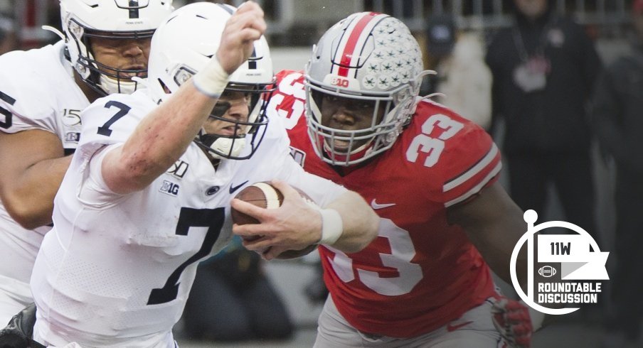 Zach Harrison posted four tackles in last year's win over Penn State.