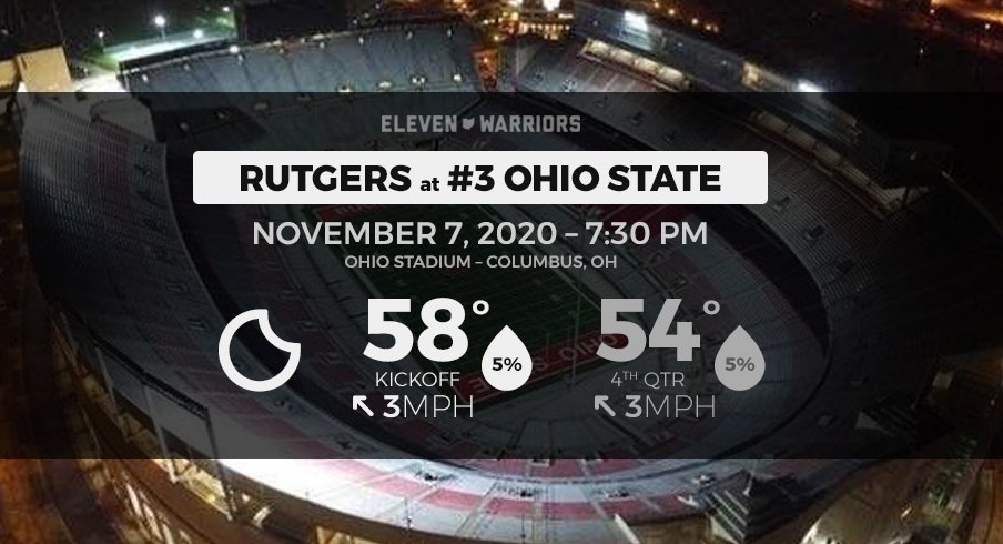 Game day weather forecast for Rutgers at No. 3 Ohio State