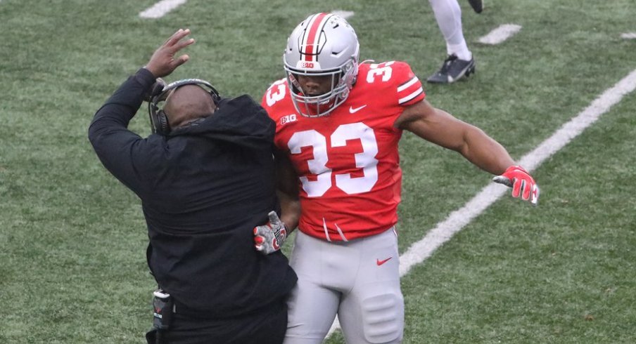 Master Teague ran for a career-high 169 yards in Ohio State's win over No. 9 Indiana.