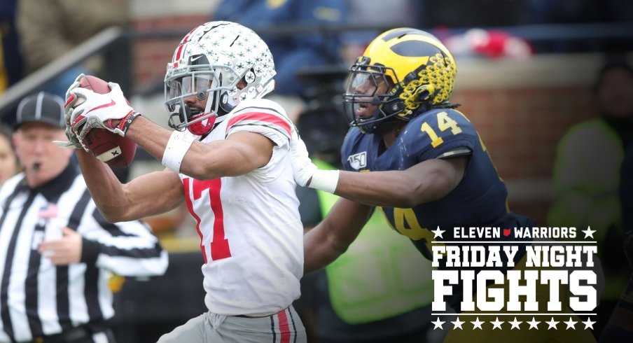 Ohio State Buckeyes receiver Chris Olave catches a touchdown against Michigan Wolverines safety Josh Metellus during the first half Saturday, Nov. 30, 2019 at Michigan Stadium. Michigan Football