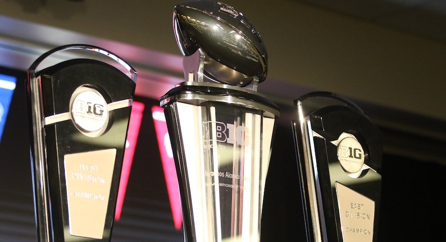 Big Ten championship trophies