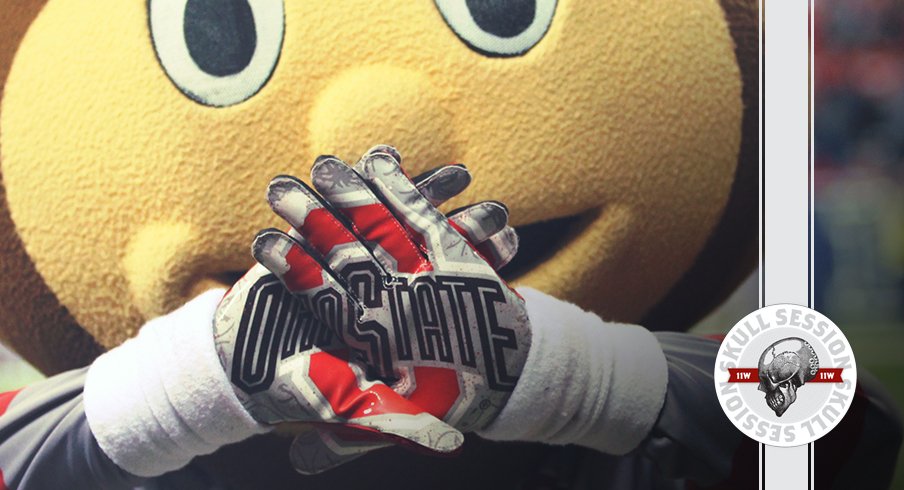 Brutus is showing his gloves in today's skull session.