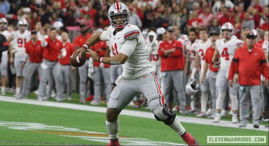 Justin Fields in the 2019 Big Ten Championship Game