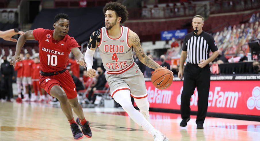 The Buckeyes come back from a 16-point deficit in the second half to Beat Rutgers, 80-68